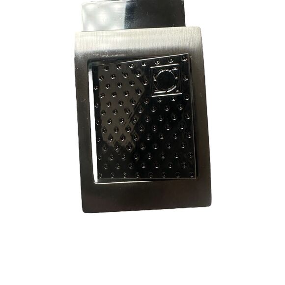 Kenneth Cole Reaction Reversible Metal Buckle/Belt Men's Size 38 Black/Brown - Picture 3 of 6